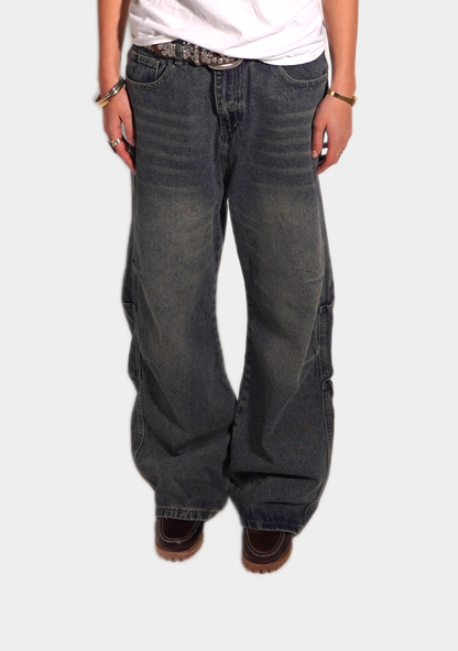 Grey Denim Pants